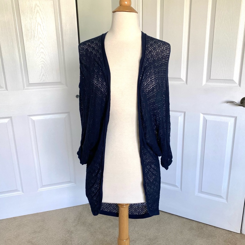 Modcloth Navy Lace Open Cardigan